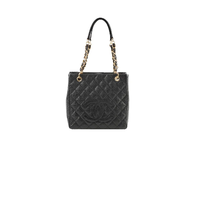 Chanel Caviar PST Petite Shopping Tote Black