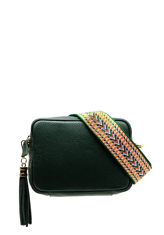 Elie Beaumont Aztec Strap Crossbody Bag, Green