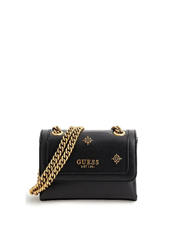 Guess Abey Peony Logo Mini Crossbody Bag, Black