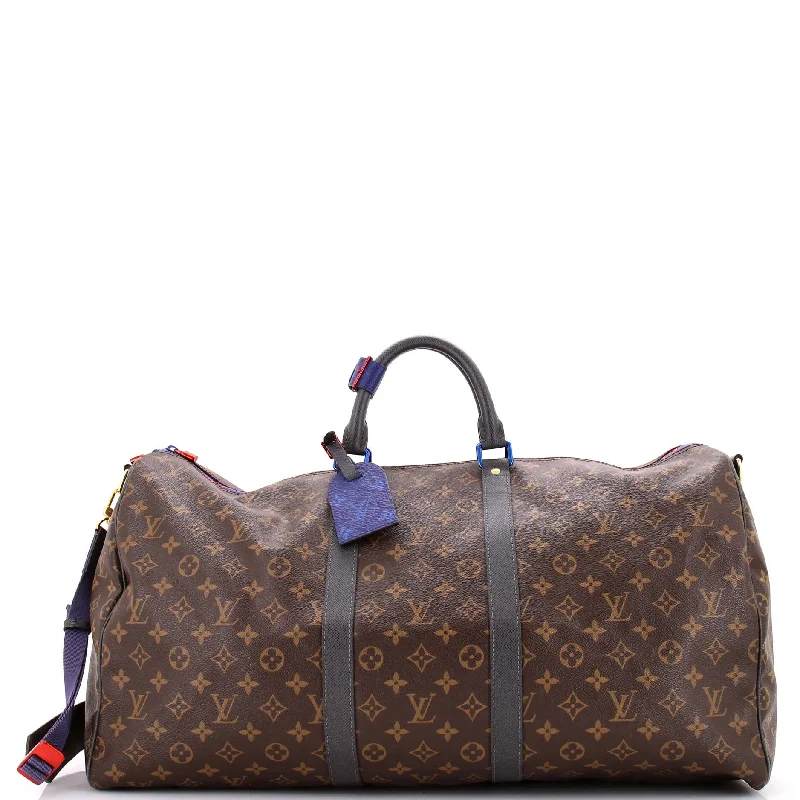 Outdoor Keepall Bandouliere Bag Limited Edition Monogram Canvas with Taiga Leather 55