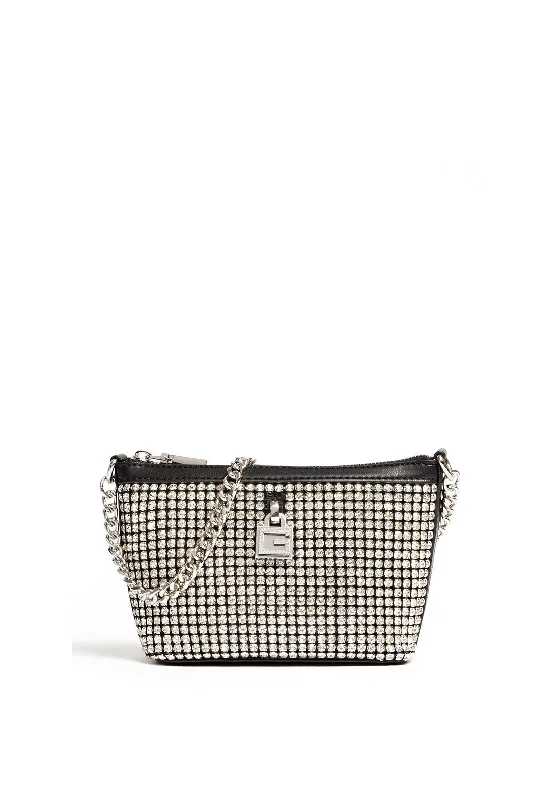 Guess Virtual Rhinestone Mini Bucket Bag, Black Multi