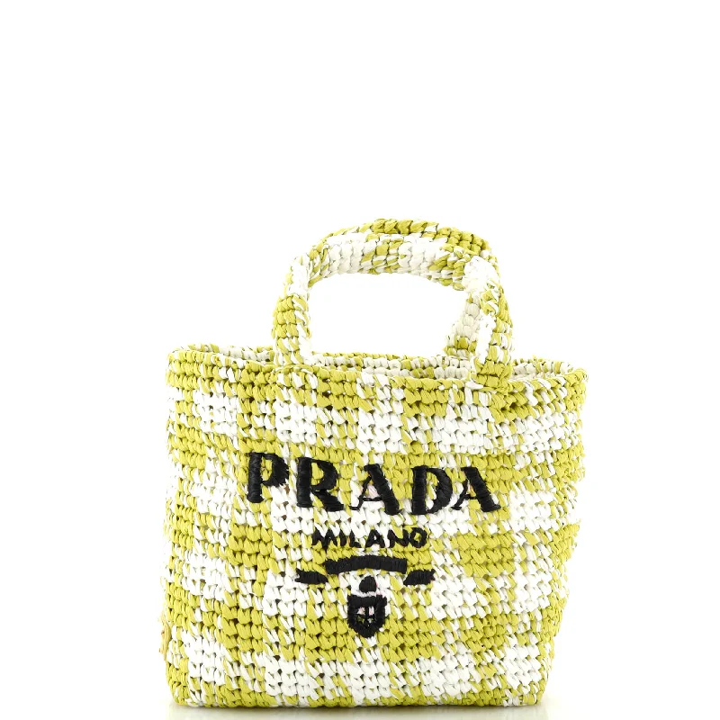 Logo Tote Raffia Small