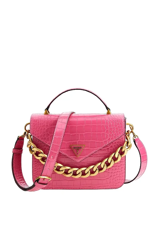 Guess Retour Croc Print Grab Bab, Magenta