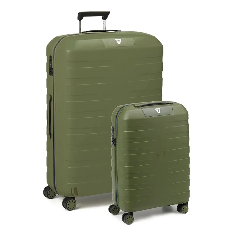 Roncato Box Young Hardsided Spinner Suitcase Duo Set Green