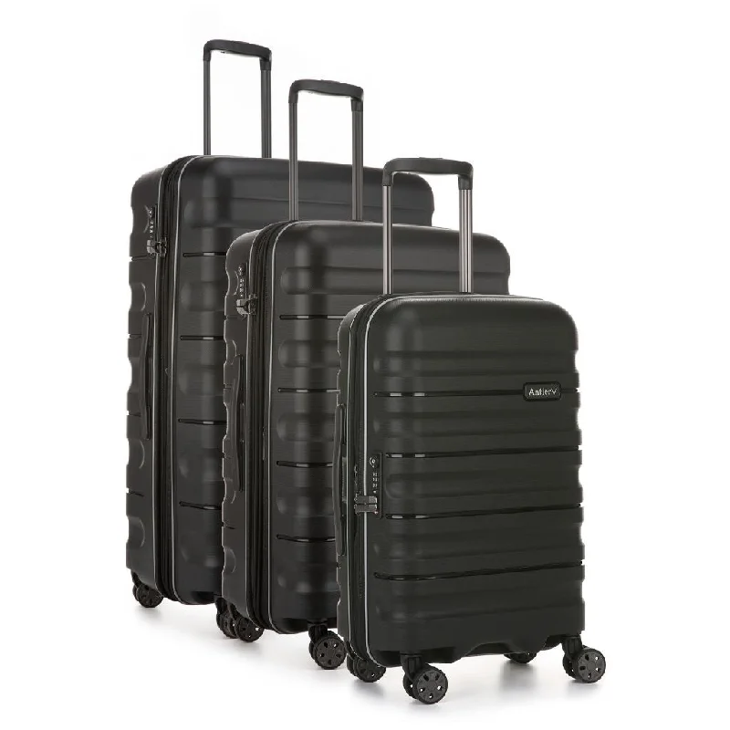 Antler Lincoln Hardsided Luggage 3 Piece Set - Black