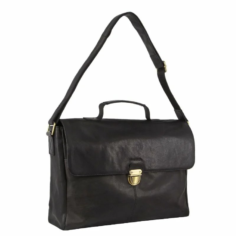 Pierre Cardin Leather Laptop Satchel PC3132