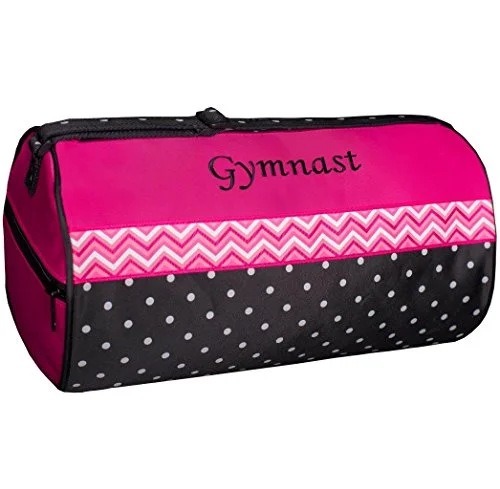 Sassi Designs Chevron Ribbon Gymnast Medium Roll Duffel Bag