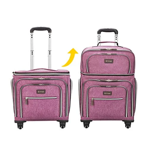 Biaggi Luggage Lift Off Expandable Under-Seater to Carry-on, Purple