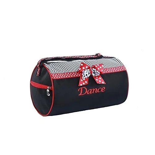 Sassi Designs Red "Dance" Grosgrain Ribbon Trim Mindy Small Roll Dance Duffel