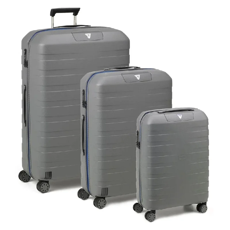 Roncato Box Young Hardsided Spinner Suitcase 3pc Set Grey