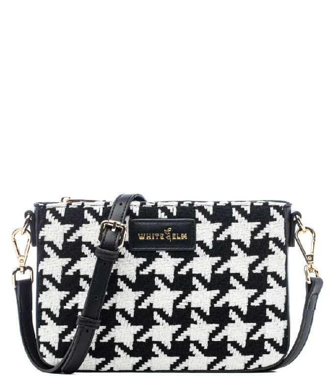 Ara Convertible Crossbody Clutch - Houndstooth