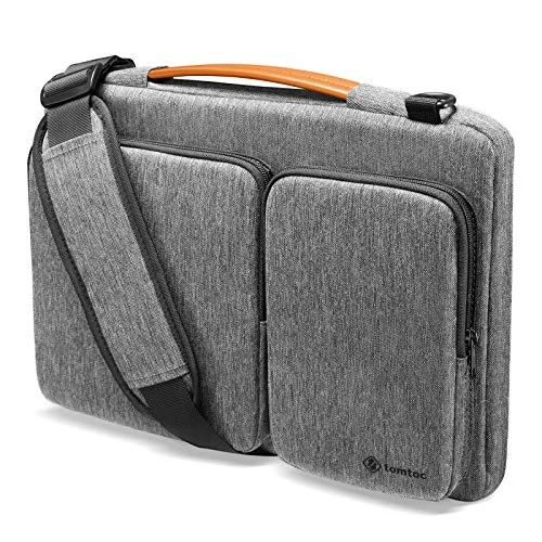 tomtoc Laptop Shoulder Bag for 13.5 Inch New Microsoft Surface Laptop 4/3/2/1, Surface Book 3/2/1, 360 Protective Case Fit 13-inch Old MacBook Air/ Pro, Acer Swift 3, Waterproof Accessory Sleeve