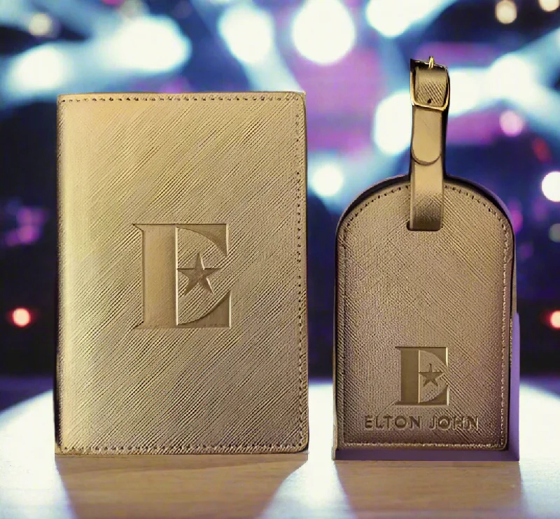 Elton John Luggage Tag and Passport Holder in gift box- $3.00