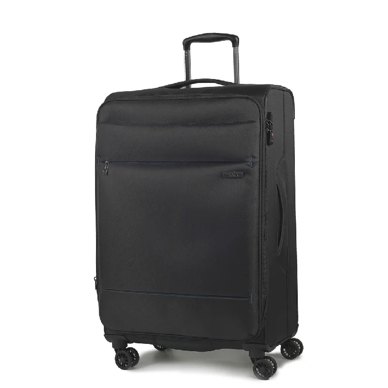 DELUXE-Lite 4 Wheel Expandable Medium Suitcase 72cm - Black