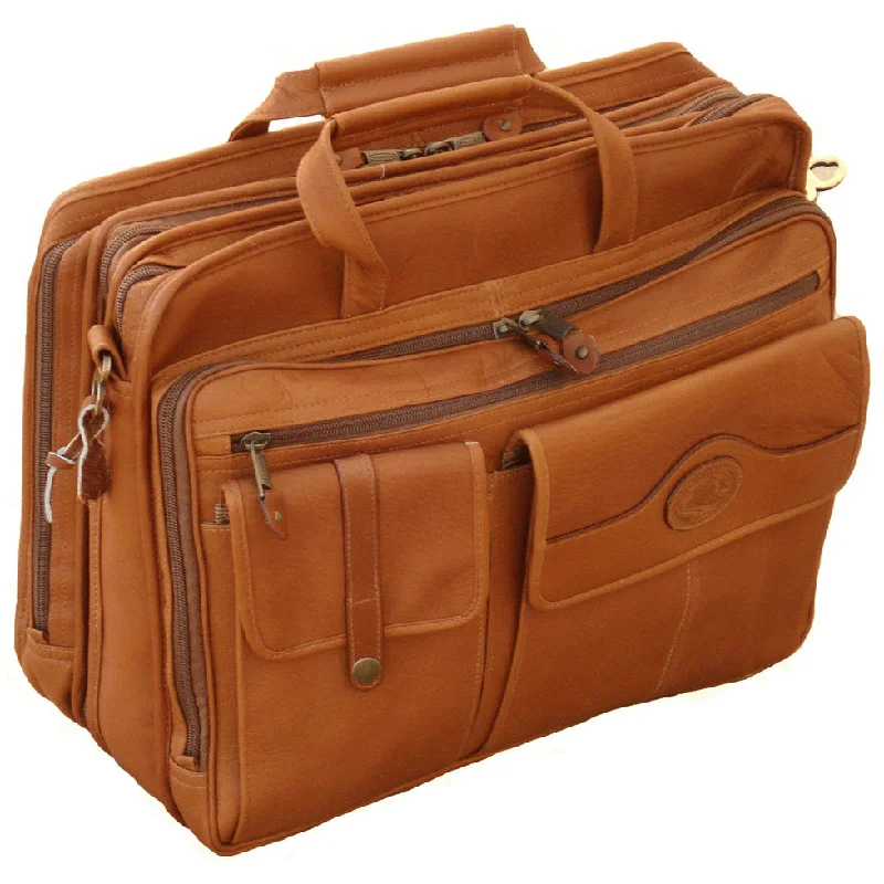 Santa Fe Leather Deluxe Expandable Laptop Brief