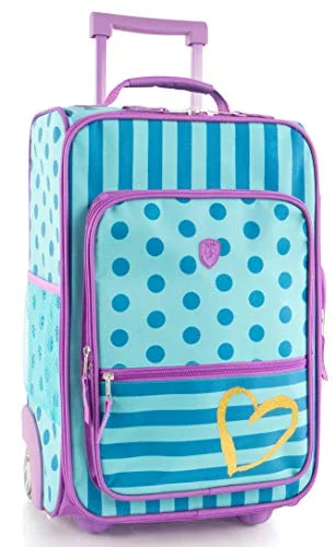 Heys America kids Softside 18" Upright Carry-On Wheeled Luggage (Dots-Stripes)