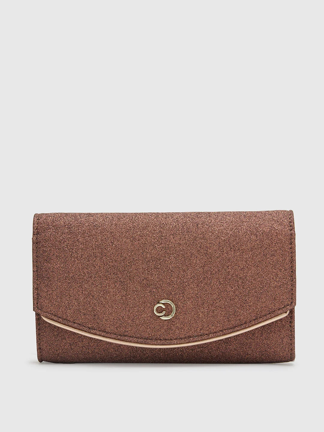 Caprese Junie Flapover Clutch Medium Copper