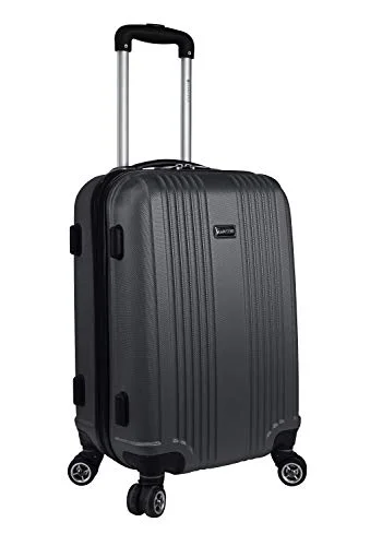 Mancini Santa Barbara Lightweight Carry-on Spinner Luggage in Black