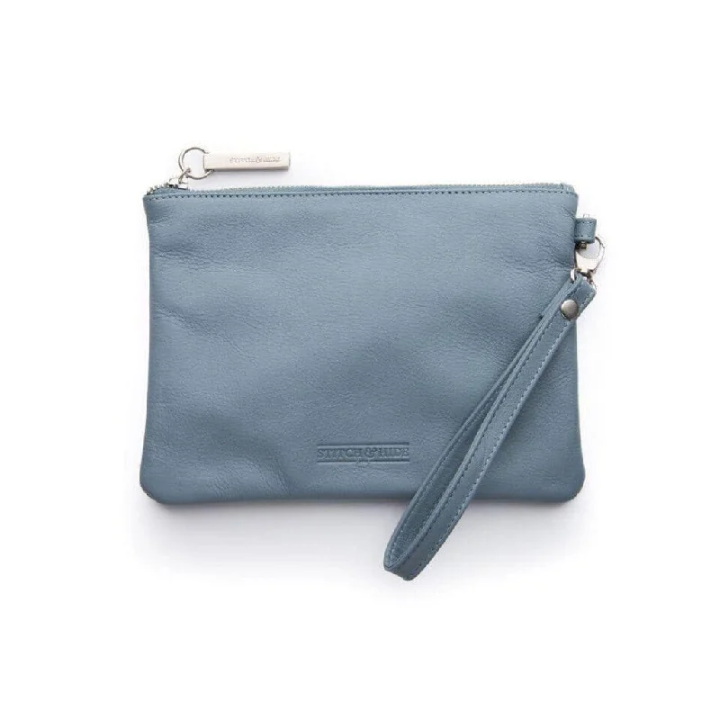 Stitch & Hide Cassie Clutch - Storm Blue