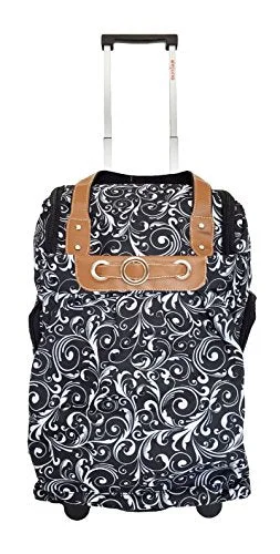 Trendy Flyer Duffel/Tote Bag Gym Luggage Case Wheel Purse Damask