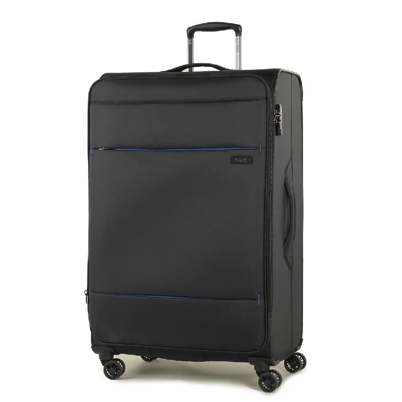 DELUXE-Lite 4 Wheel Expandable Extra Large Suitcase 83cm - Black