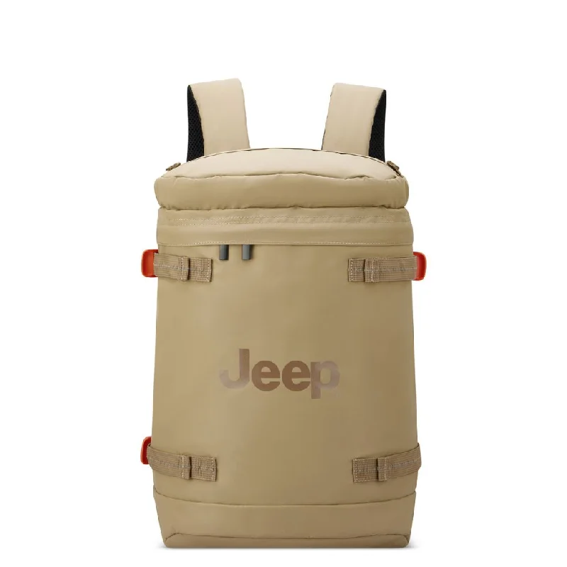 Jeep Cylindrical 17" Laptop Backpack with RFID - Yellow