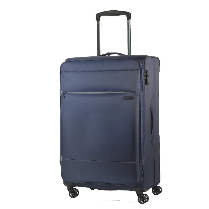 DELUXE-Lite 4 Wheel Expandable Medium Suitcase 72cm - Navy