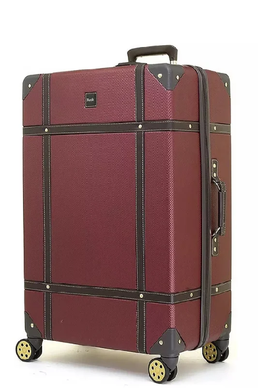 Vintage Large Suitcase - Burgundy