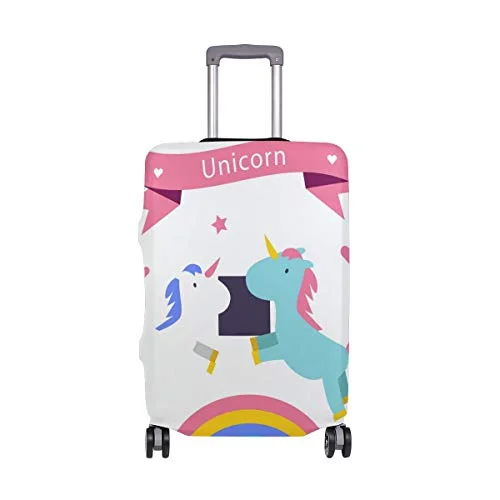 GIOVANIOR Love Rainbow Unicorn Luggage Cover Suitcase Protector Carry On Covers