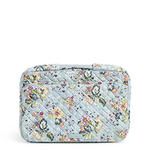 Vera Bradley Women's Signature Cotton Laptop Organizer Tech Accessory, Floating Garden, One Size