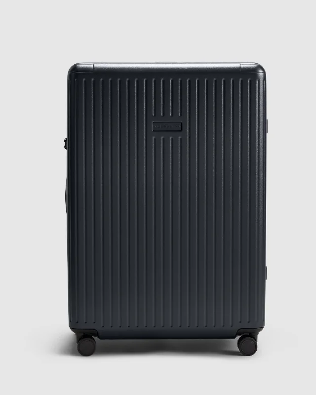 Large Check In Suitcase - Caviar Black