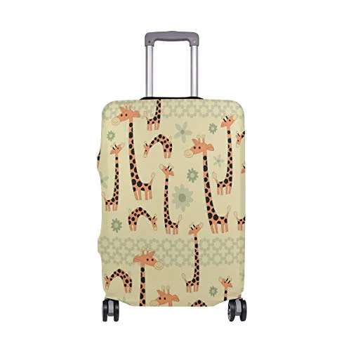 GIOVANIOR Cartoon Giraffes Luggage Cover Suitcase Protector Carry On Covers