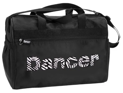 Dansbagz Zebra "Dancer" Duffel Bag One Size Black