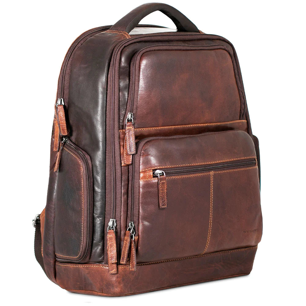 Jack Georges Leather Voyager Tech Backpack - 7527