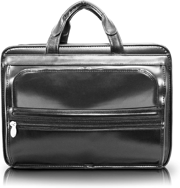 McKlein USA P Series Elston 15.6 Inch Leather Double Compartment Laptop Case