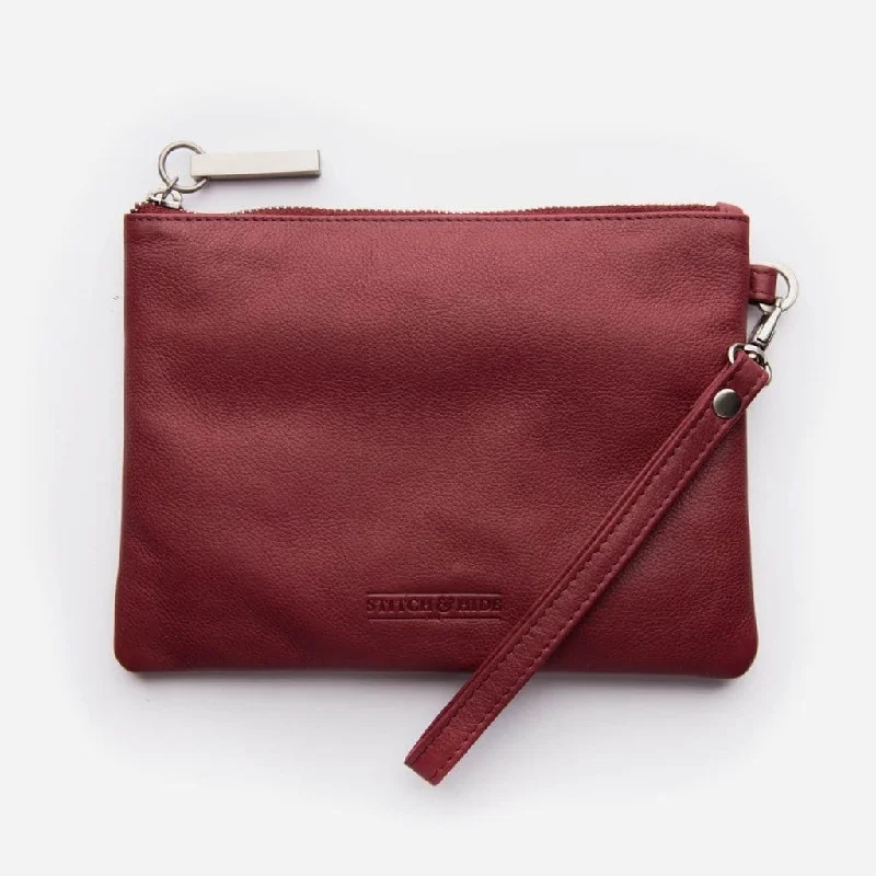 Stitch & Hide Cassie Clutch - Cherry