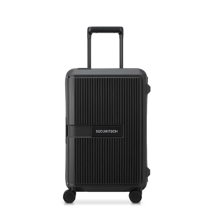 Securitech By Delsey Stone 55cm Carry On Hardsided Luggage Black