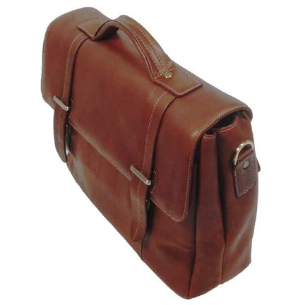 Hermosa Leather Flapover Laptop Brief