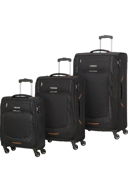 Summer Session 3 Piece Luggage Set - Black/Orange