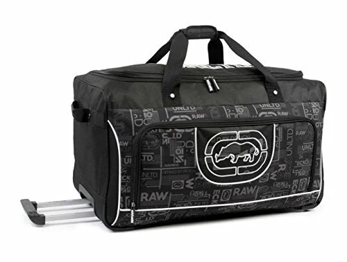 Ecko Unltd. 32 Inch Alpha Rolling Duffel, Black/Grey, One Size