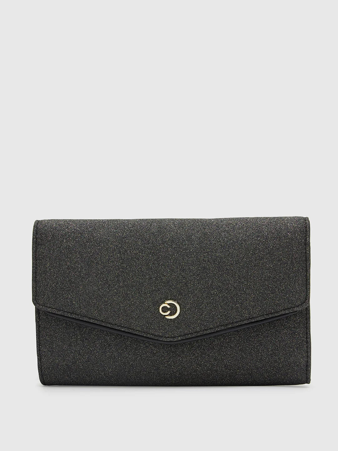 Caprese Junie Flapover Clutch Large Black