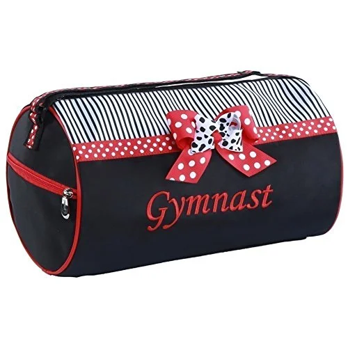 Sassi Designs Red "Gymnastic" Grosgrain Ribbon Mindy Small Roll Dance Duffel