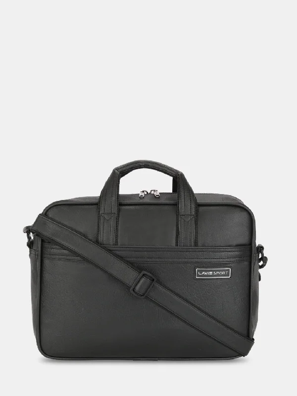 Lavie Sport 2 Compartments Executive Unisex Laptop Briefcase Bag Black