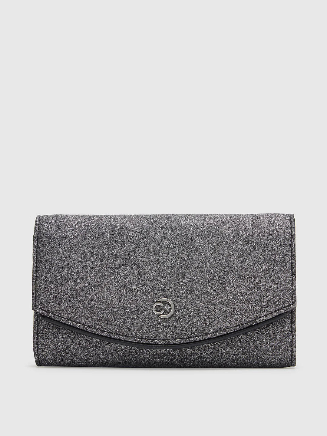 Caprese Junie Flapover Clutch Medium Gunmetal