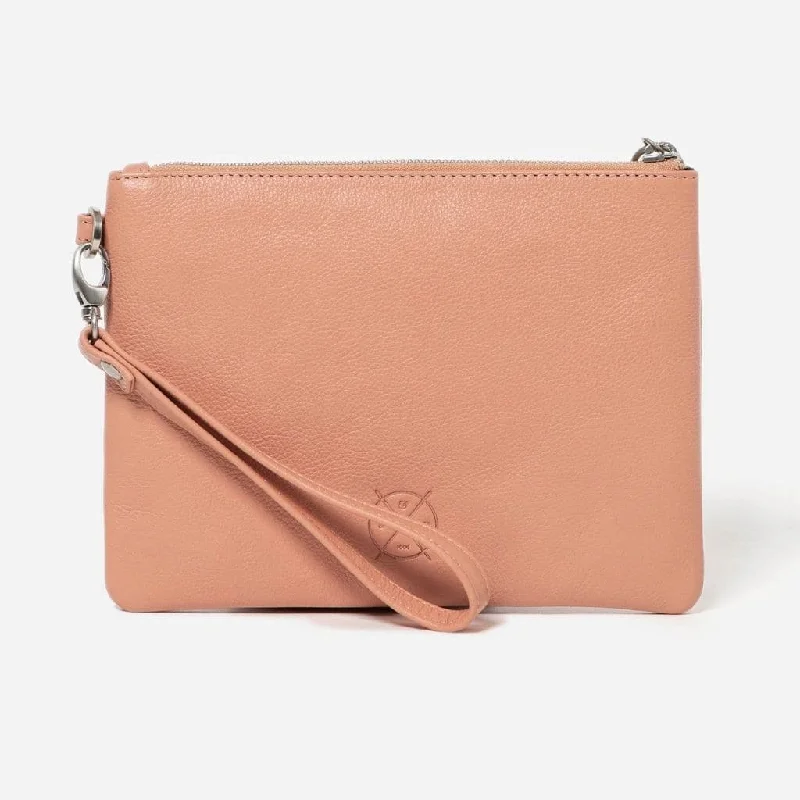 Stitch & Hide Cassie Clutch - Coral