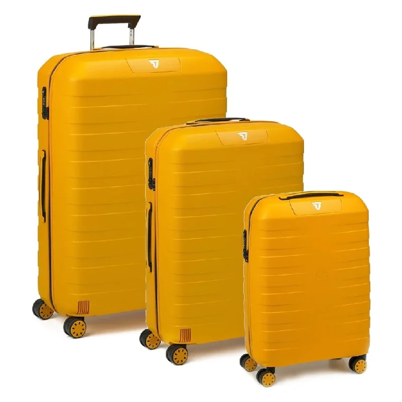 Roncato Box Young Hardsided Spinner Suitcase 3pc Set Mustard